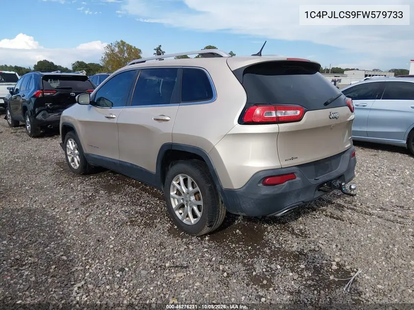 2015 JEEP CHEROKEE VIN 1C4PJLCS9FW579733 — фото 3