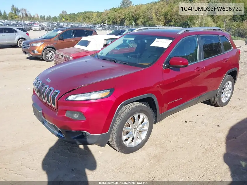 2015 JEEP CHEROKEE VIN 1C4PJMDS3FW606722 — фото 2