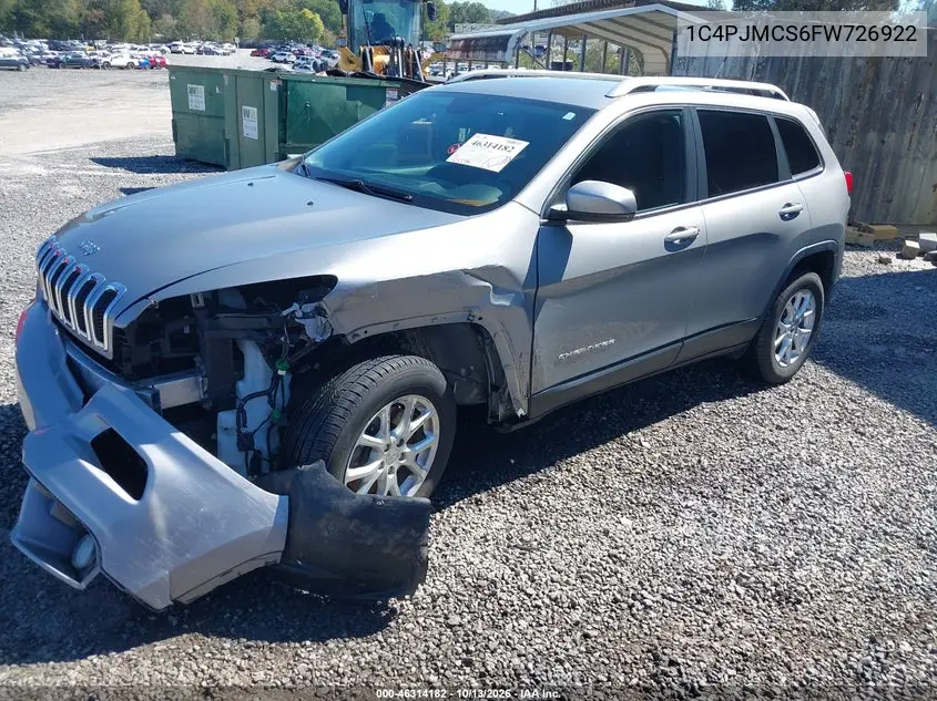 2015 JEEP CHEROKEE VIN 1C4PJMCS6FW726922 — фото 2