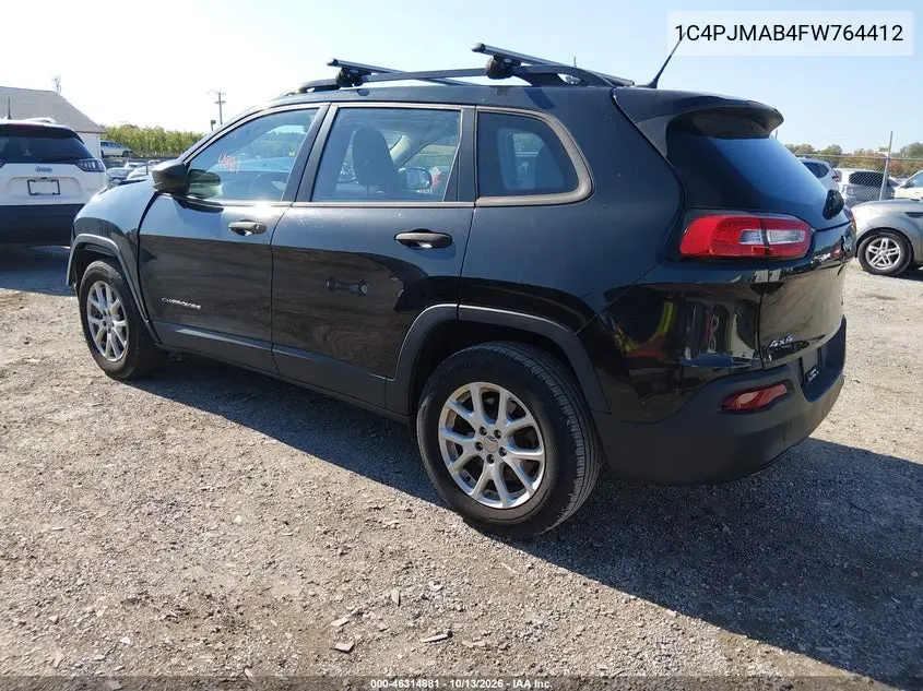 2015 JEEP CHEROKEE VIN 1C4PJMAB4FW764412 — фото 3