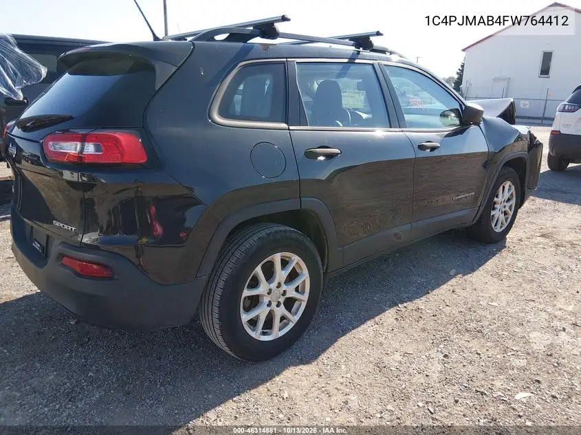 2015 JEEP CHEROKEE VIN 1C4PJMAB4FW764412 — фото 4