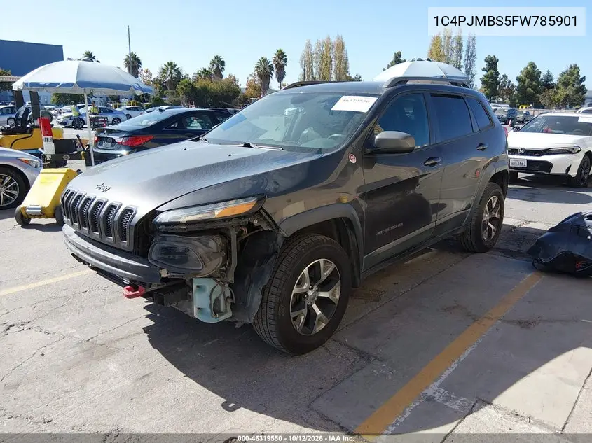 2015 JEEP CHEROKEE VIN 1C4PJMBS5FW785901 — фото 2
