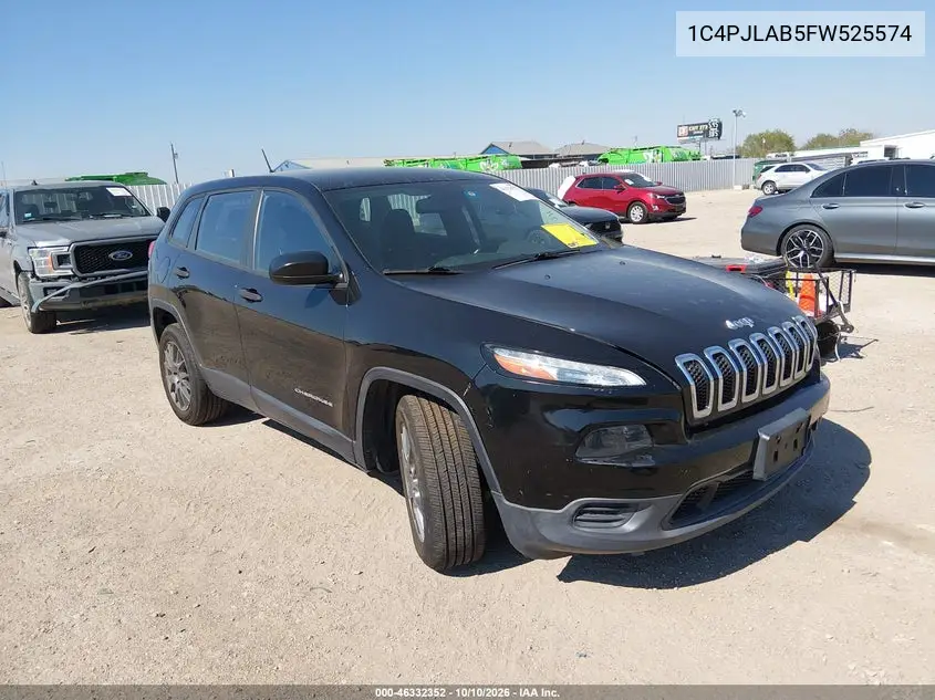 JEEP CHEROKEE 2015, VIN 1C4PJLAB5FW525574