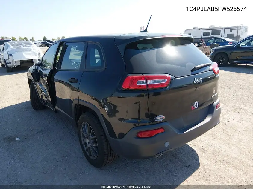 2015 JEEP CHEROKEE VIN 1C4PJLAB5FW525574 — фото 3