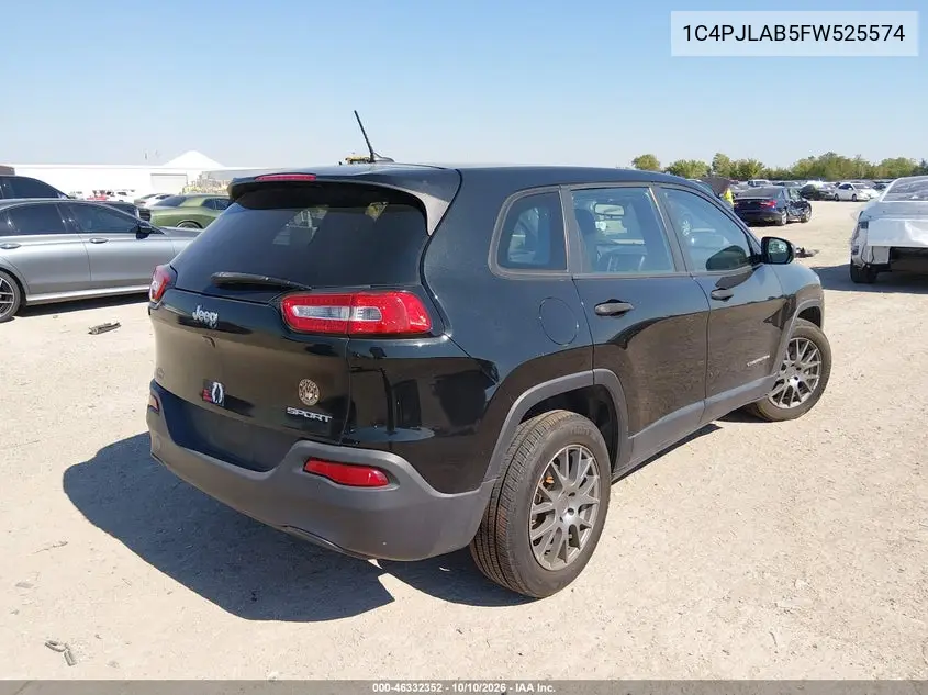 2015 JEEP CHEROKEE VIN 1C4PJLAB5FW525574 — фото 4