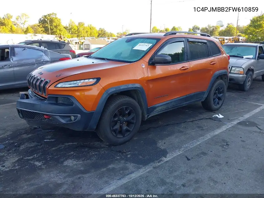 2015 JEEP CHEROKEE VIN 1C4PJMBB2FW610859 — фото 2