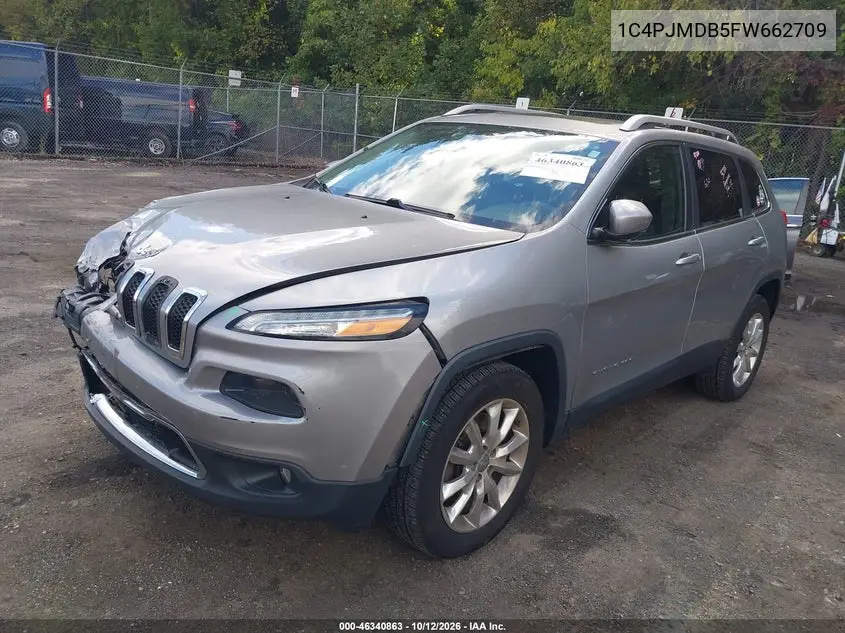 2015 JEEP CHEROKEE VIN 1C4PJMDB5FW662709 — фото 2