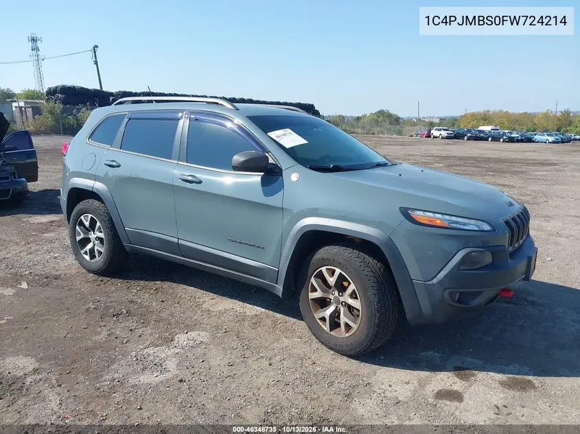 JEEP CHEROKEE 2015, VIN 1C4PJMBS0FW724214