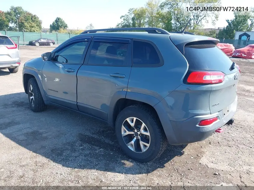 2015 JEEP CHEROKEE VIN 1C4PJMBS0FW724214 — фото 3