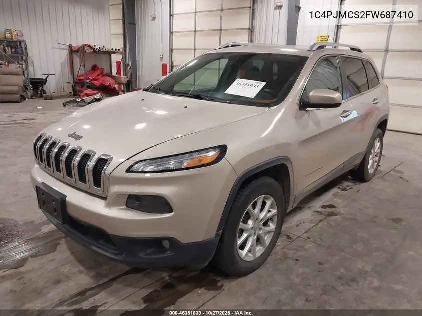 2015 JEEP CHEROKEE VIN 1C4PJMCS2FW687410 — фото 2