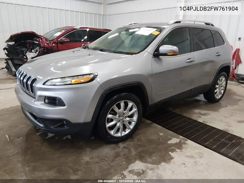 2015 JEEP CHEROKEE VIN 1C4PJLDB2FW761904 — фото 2