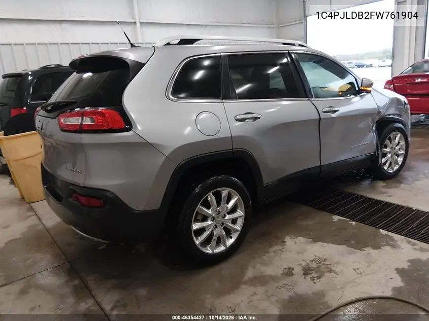 2015 JEEP CHEROKEE VIN 1C4PJLDB2FW761904 — фото 4