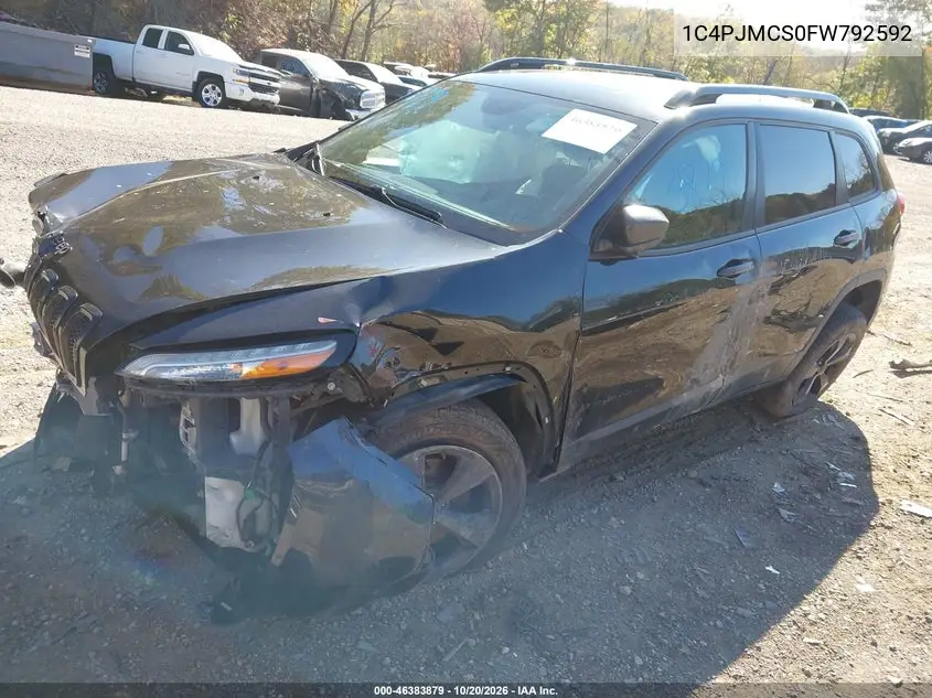 2015 JEEP CHEROKEE VIN 1C4PJMCS0FW792592 — фото 2