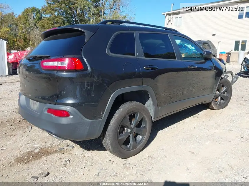 2015 JEEP CHEROKEE VIN 1C4PJMCS0FW792592 — фото 4