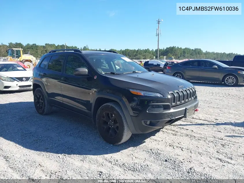 JEEP CHEROKEE 2015, VIN 1C4PJMBS2FW610036