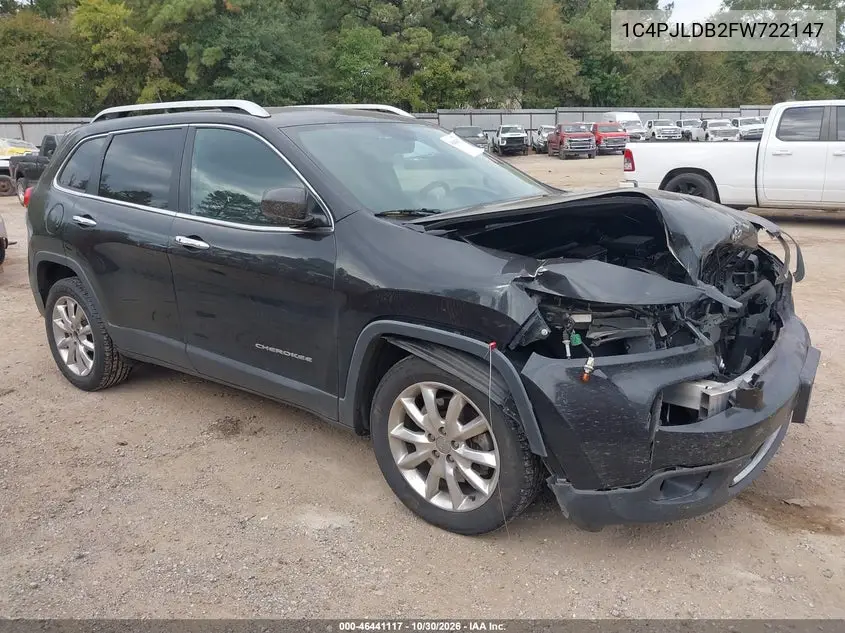 JEEP CHEROKEE 2015, VIN 1C4PJLDB2FW722147