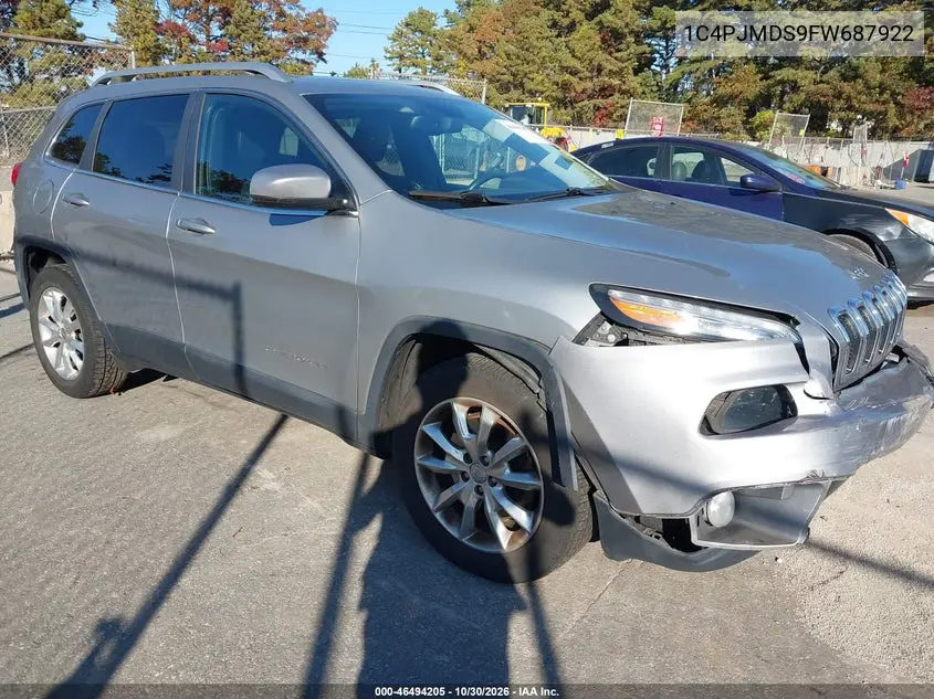 JEEP CHEROKEE 2015, VIN 1C4PJMDS9FW687922