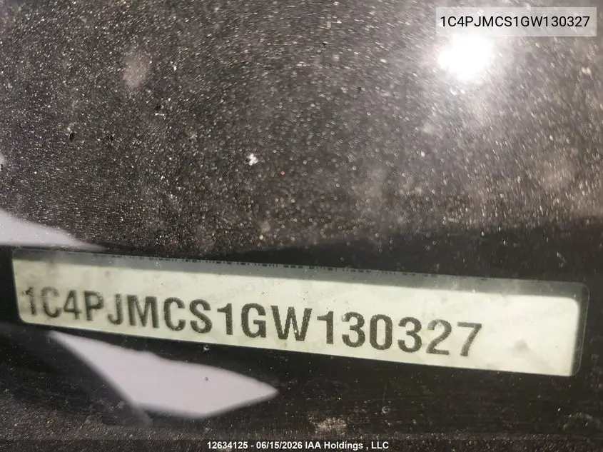 2016 JEEP CHEROKEE VIN 1C4PJMCS1GW130327 — фото 19