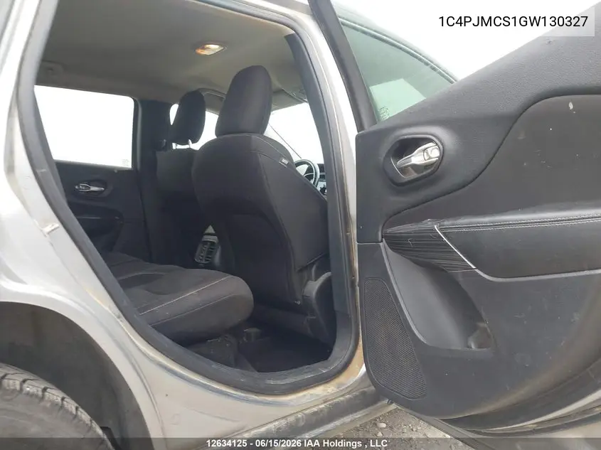 2016 JEEP CHEROKEE VIN 1C4PJMCS1GW130327 — фото 8