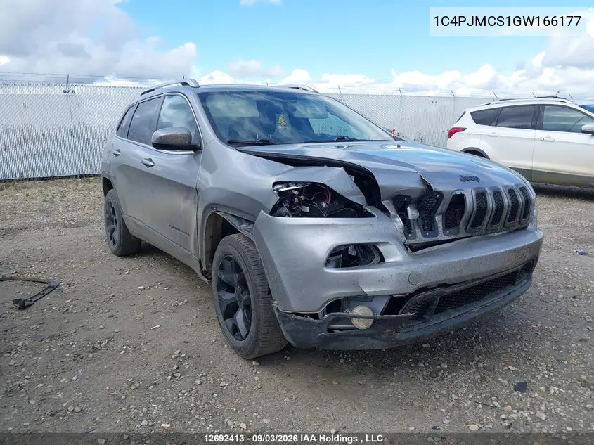 JEEP CHEROKEE 2016, VIN 1C4PJMCS1GW166177