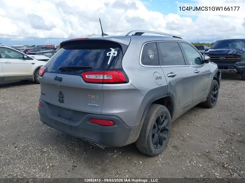 2016 JEEP CHEROKEE VIN 1C4PJMCS1GW166177 — фото 4