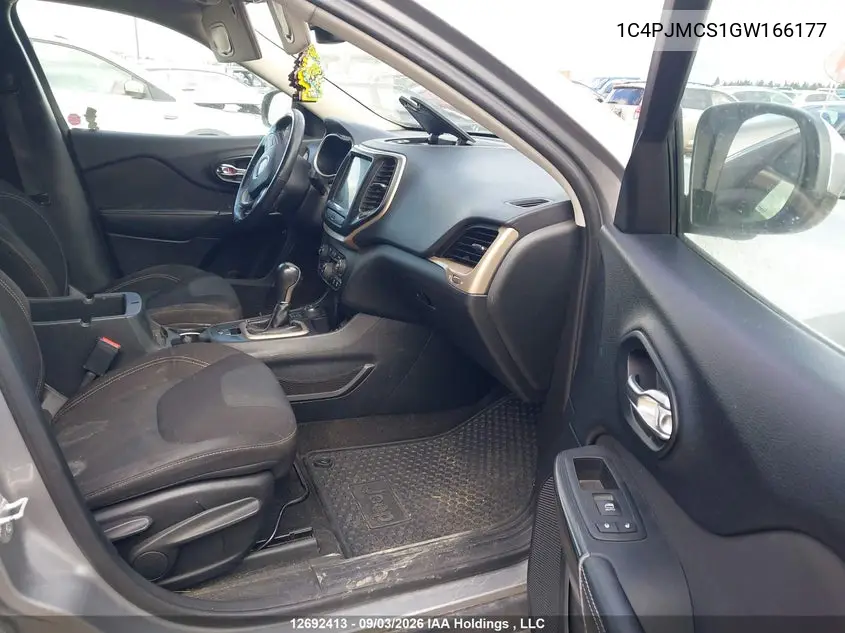 2016 JEEP CHEROKEE VIN 1C4PJMCS1GW166177 — фото 5