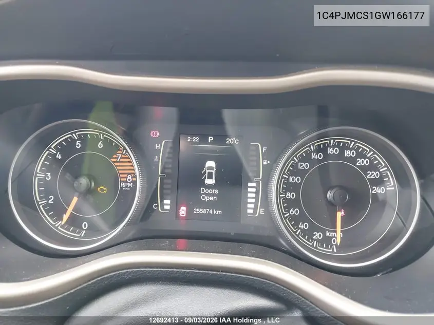 2016 JEEP CHEROKEE VIN 1C4PJMCS1GW166177 — фото 7
