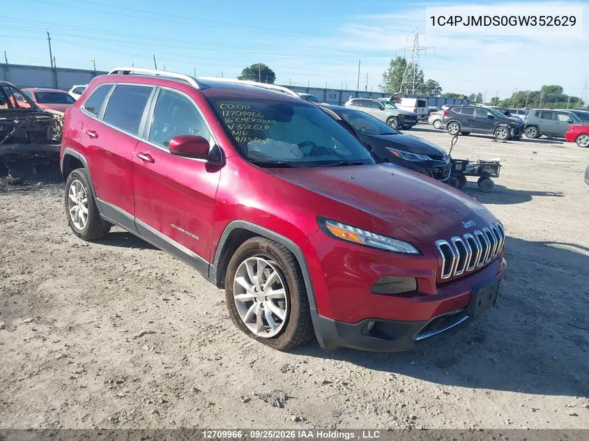 JEEP CHEROKEE 2016, VIN 1C4PJMDS0GW352629