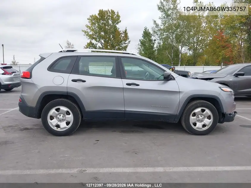 2016 JEEP CHEROKEE VIN 1C4PJMAB6GW335757 — фото 14