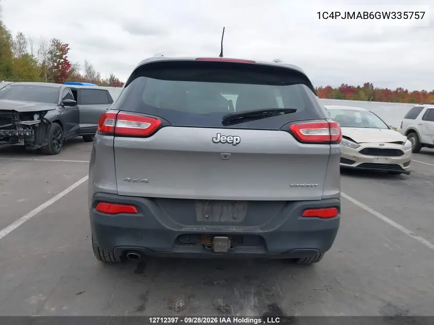 2016 JEEP CHEROKEE VIN 1C4PJMAB6GW335757 — фото 17