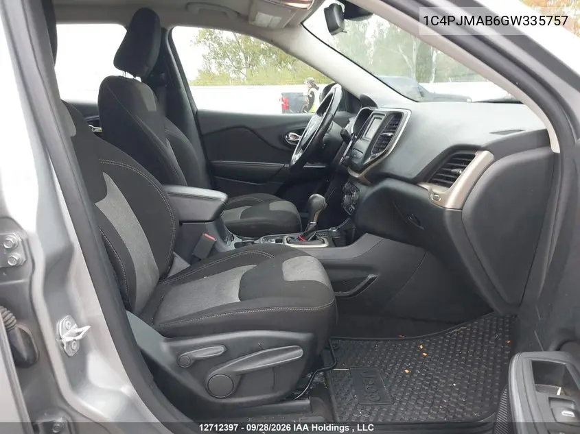 2016 JEEP CHEROKEE VIN 1C4PJMAB6GW335757 — фото 5