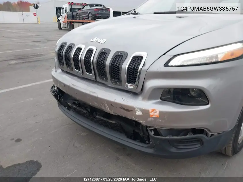 2016 JEEP CHEROKEE VIN 1C4PJMAB6GW335757 — фото 6