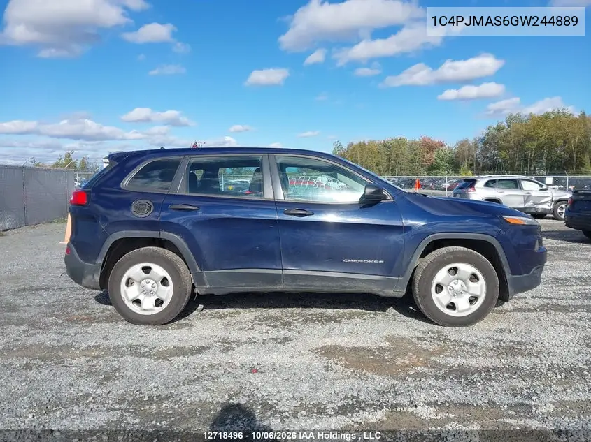 2016 JEEP CHEROKEE VIN 1C4PJMAS6GW244889 — фото 14