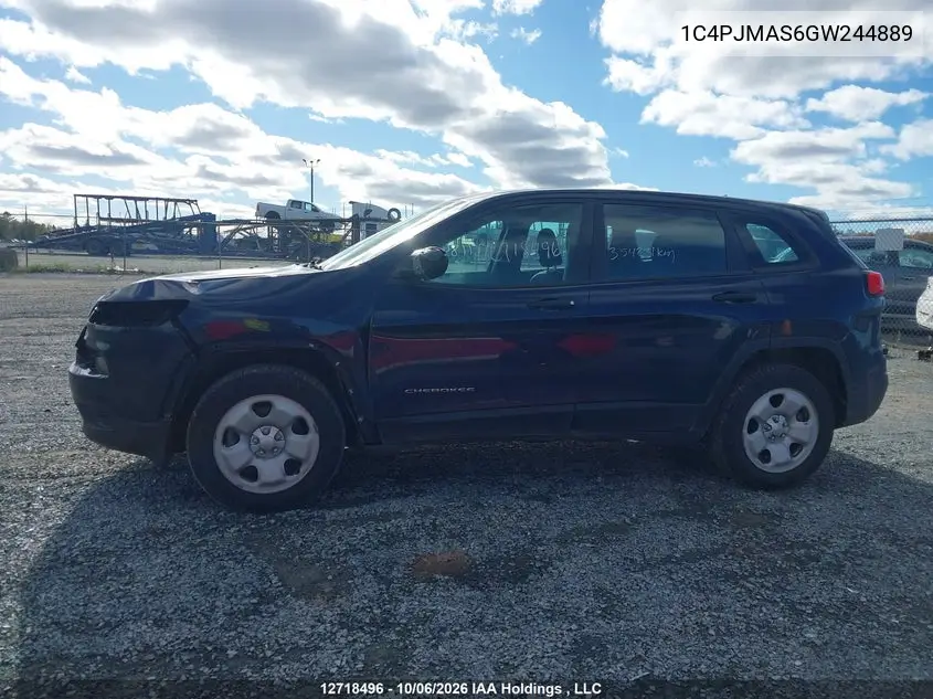 2016 JEEP CHEROKEE VIN 1C4PJMAS6GW244889 — фото 15