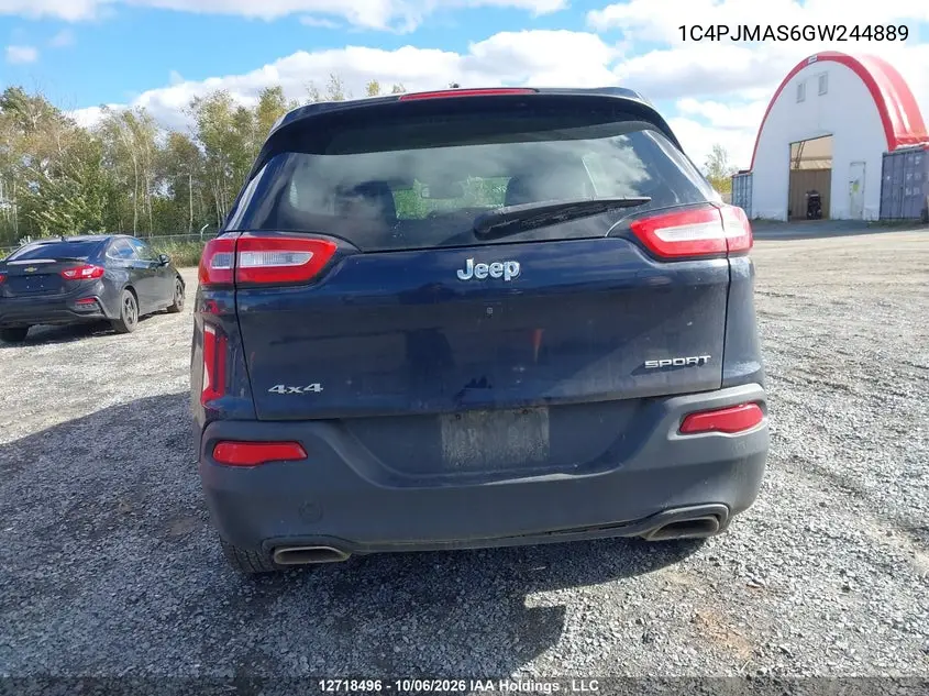 2016 JEEP CHEROKEE VIN 1C4PJMAS6GW244889 — фото 17