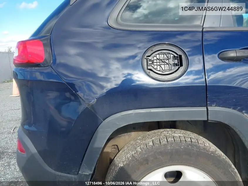 2016 JEEP CHEROKEE VIN 1C4PJMAS6GW244889 — фото 19