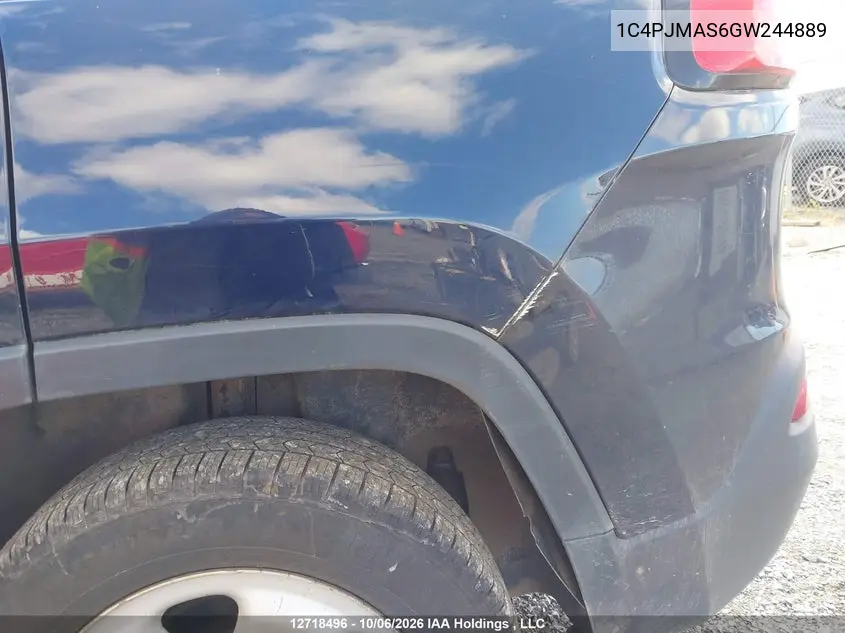 2016 JEEP CHEROKEE VIN 1C4PJMAS6GW244889 — фото 21