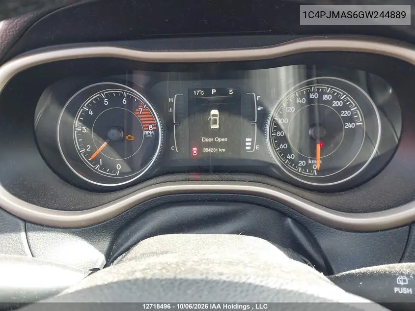 2016 JEEP CHEROKEE VIN 1C4PJMAS6GW244889 — фото 7