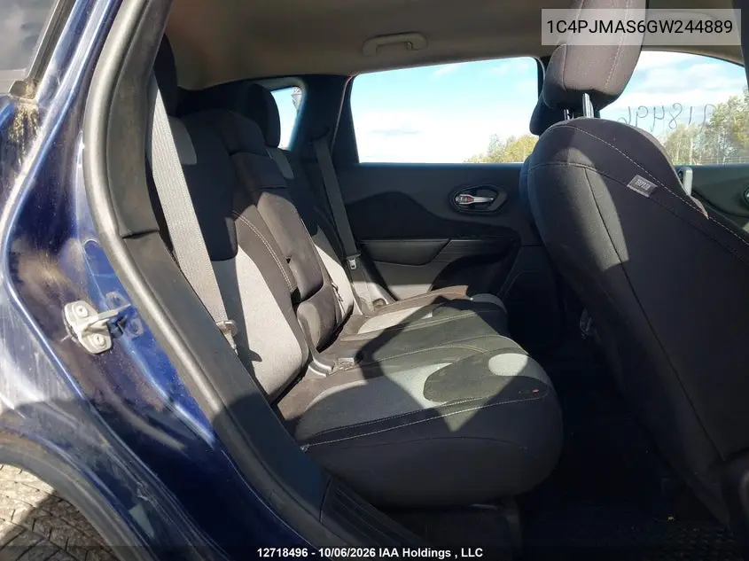2016 JEEP CHEROKEE VIN 1C4PJMAS6GW244889 — фото 8