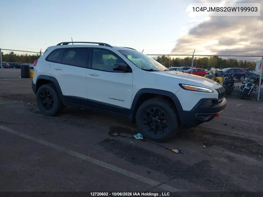 JEEP CHEROKEE 2016, VIN 1C4PJMBS2GW199903