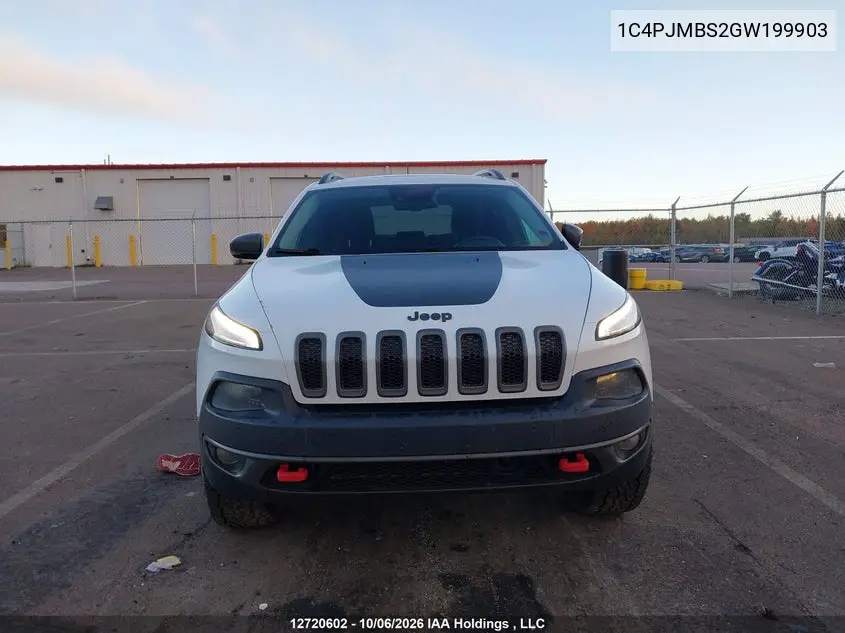 2016 JEEP CHEROKEE VIN 1C4PJMBS2GW199903 — фото 12