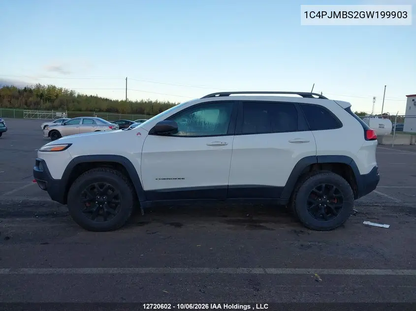 2016 JEEP CHEROKEE VIN 1C4PJMBS2GW199903 — фото 14