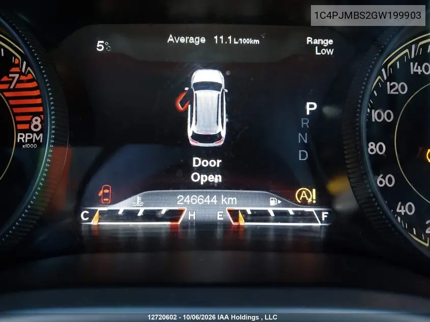 2016 JEEP CHEROKEE VIN 1C4PJMBS2GW199903 — фото 15