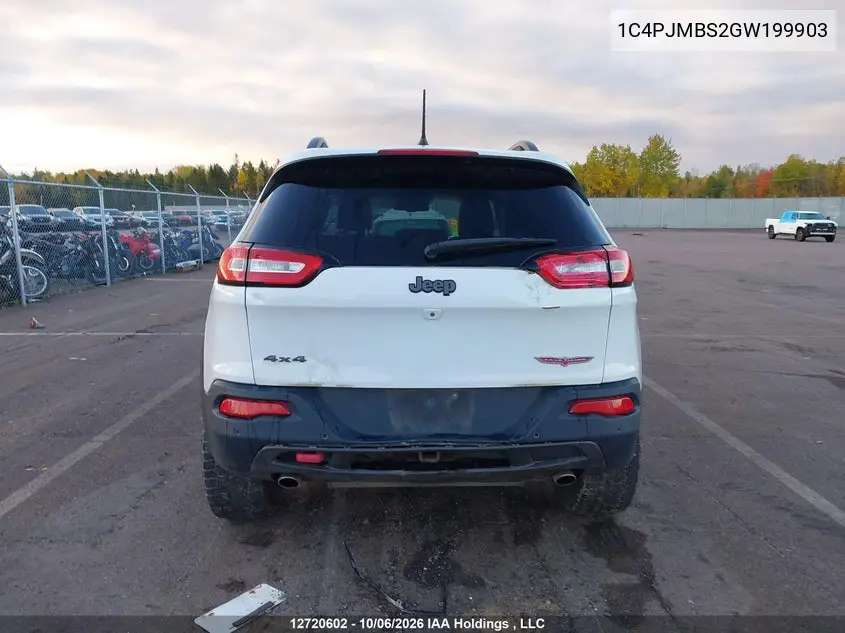 2016 JEEP CHEROKEE VIN 1C4PJMBS2GW199903 — фото 16