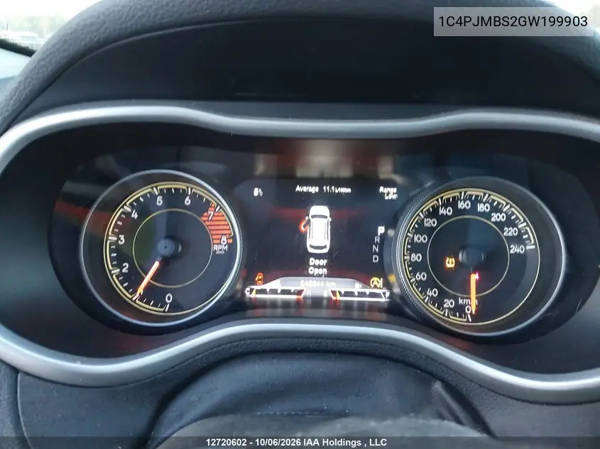 2016 JEEP CHEROKEE VIN 1C4PJMBS2GW199903 — фото 7