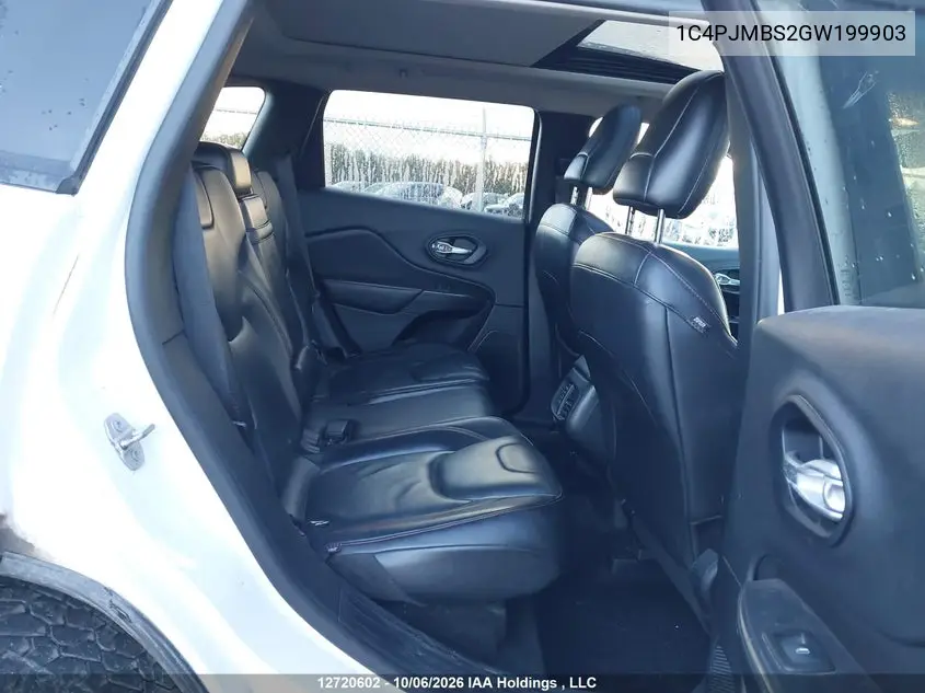 2016 JEEP CHEROKEE VIN 1C4PJMBS2GW199903 — фото 8