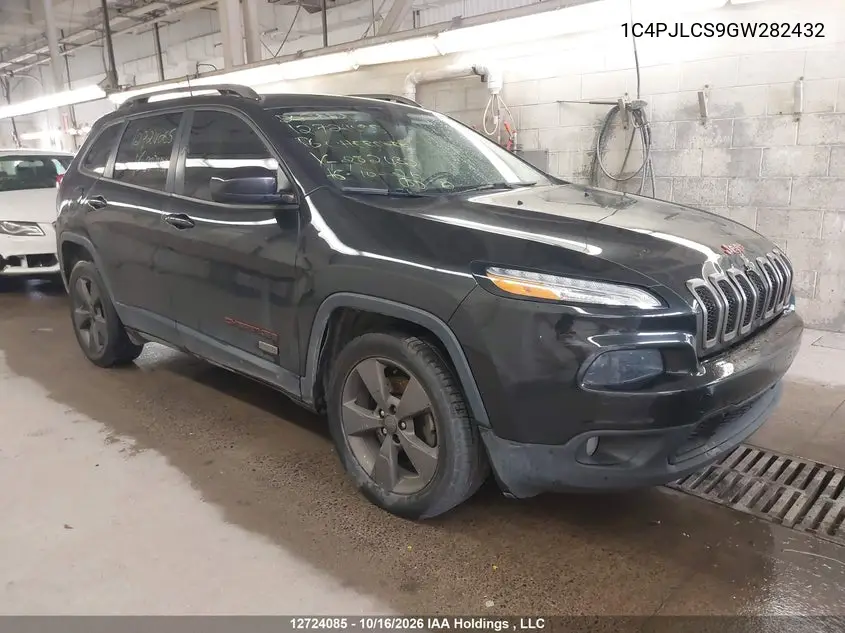 JEEP CHEROKEE 2016, VIN 1C4PJLCS9GW282432