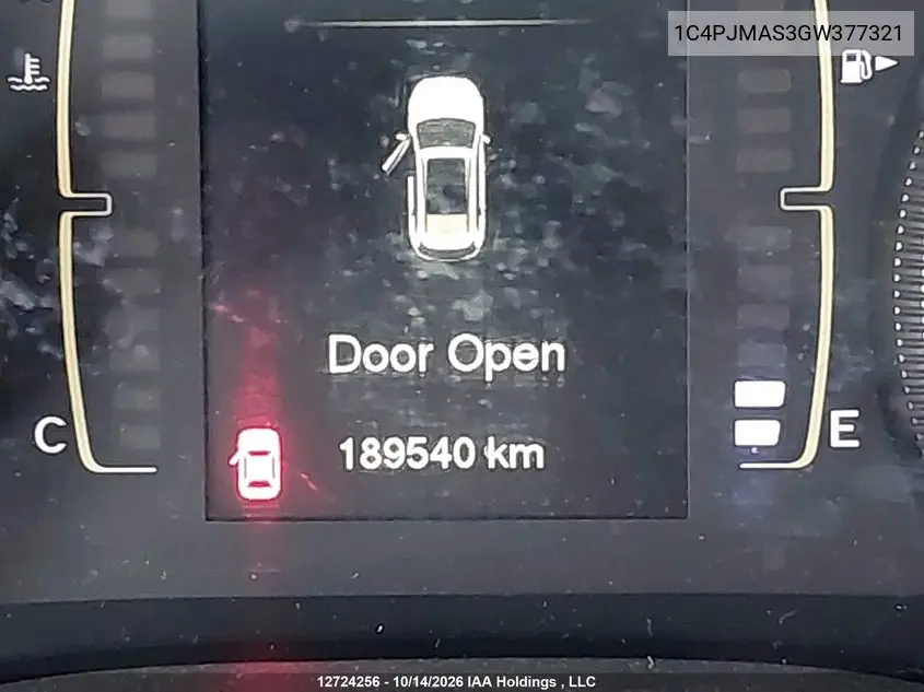 2016 JEEP CHEROKEE VIN 1C4PJMAS3GW377321 — фото 15