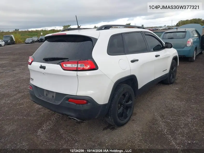 2016 JEEP CHEROKEE VIN 1C4PJMAS3GW377321 — фото 4
