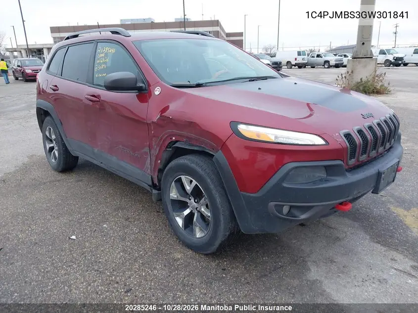 JEEP CHEROKEE 2016, VIN 1C4PJMBS3GW301841